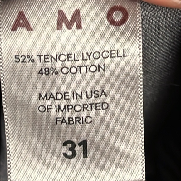 AMO Drapey Trouser Women's 31 Washed Black Ankle‎ Straight Leg relaxed cropped - Picture 6 of 8